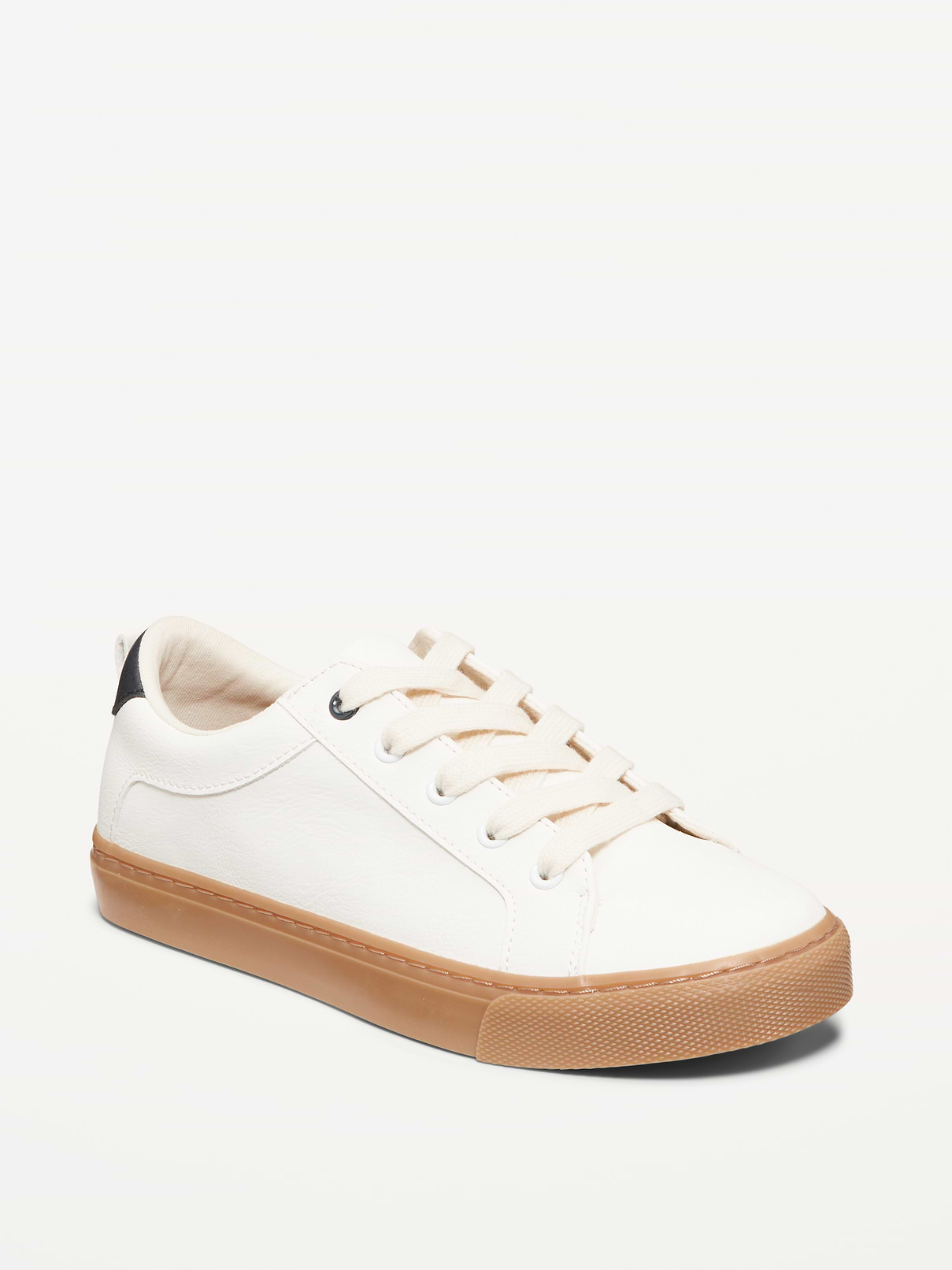 Image number 1 showing, Faux-Leather Gender-Neutral Lace-Up Sneakers for Kids