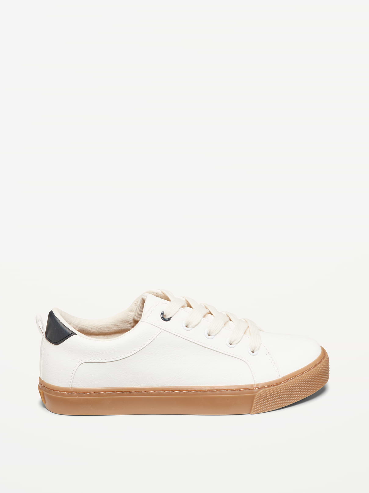 Image number 4 showing, Faux-Leather Gender-Neutral Lace-Up Sneakers for Kids