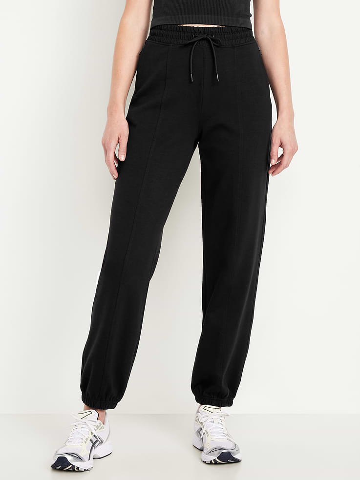 Image number 1 showing, High-Waisted Dynamic Fleece Sweatpants