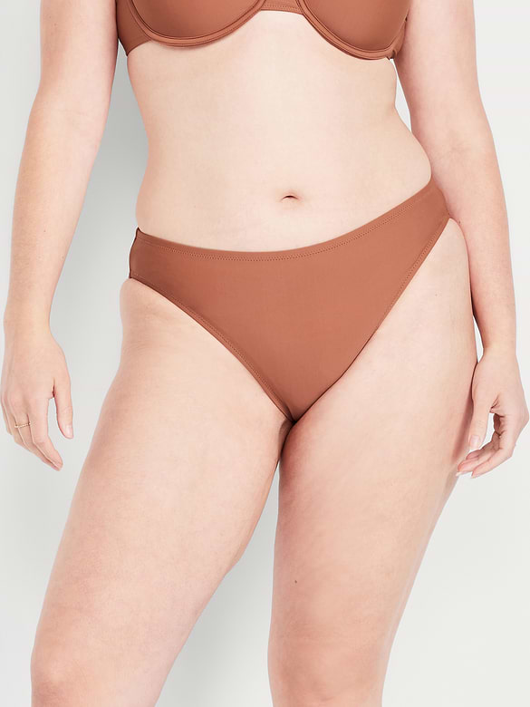 Mid-Rise Bikini Swim Bottoms