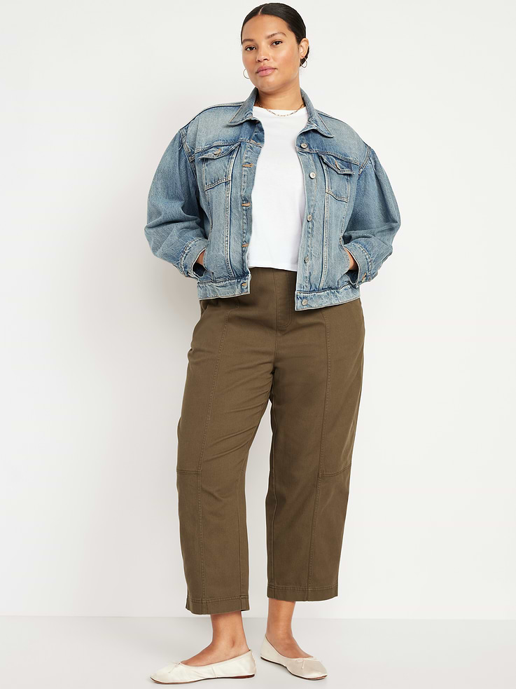 Image number 7 showing, High-Waisted Barrel Ankle Pants