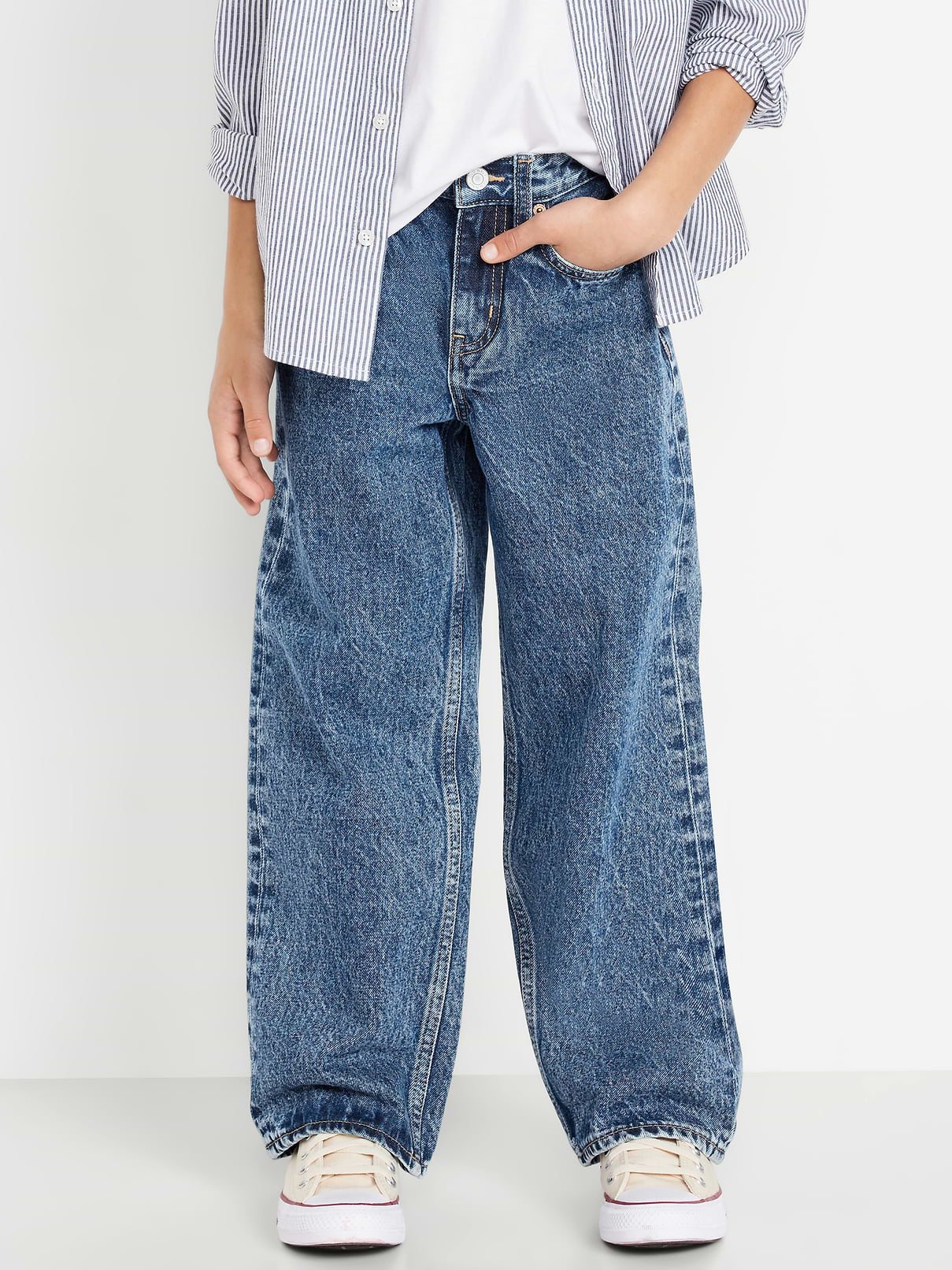 Image number 1 showing, Baggy Non-Stretch Jeans for Boys
