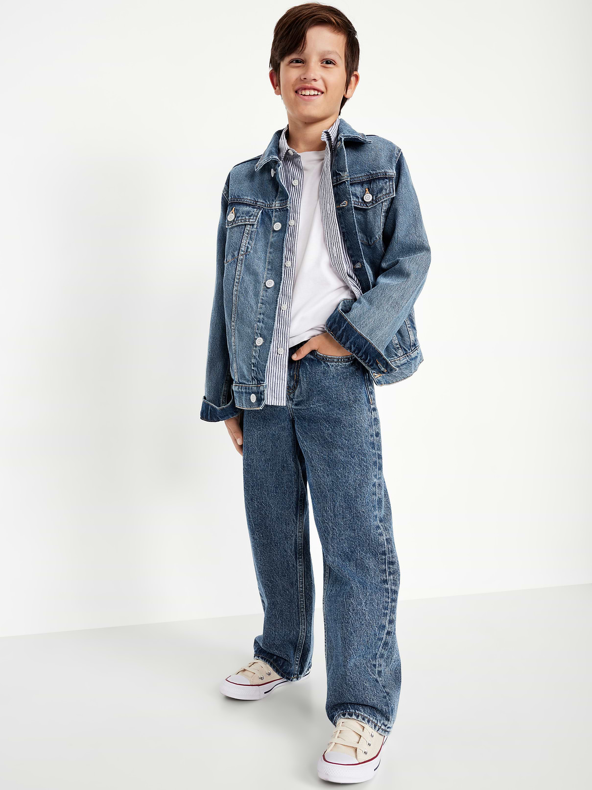 Image number 3 showing, Baggy Non-Stretch Jeans for Boys