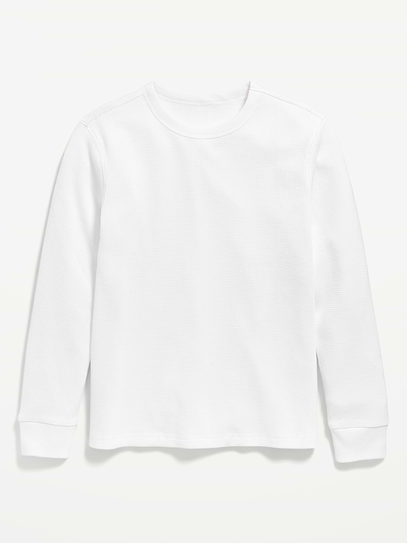 Long-Sleeve Waffle-Knit T-Shirt for Boys
