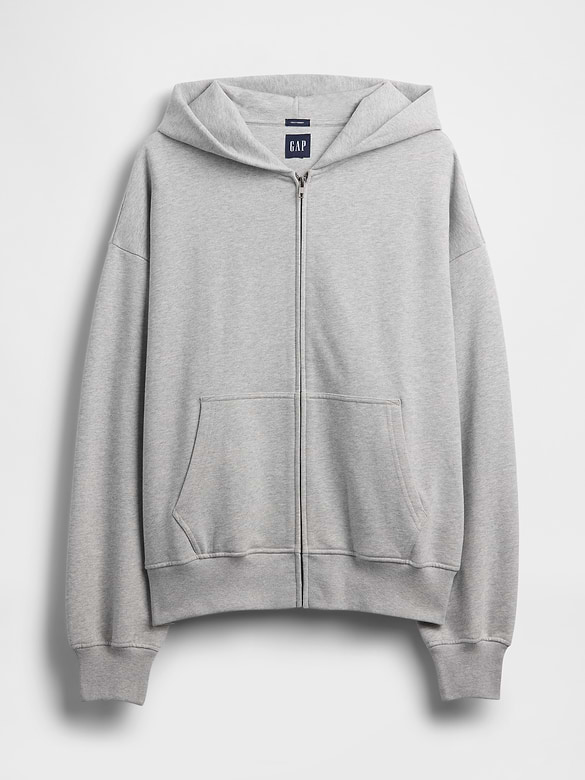 Adult Heavyweight Oversized Zip Hoodie