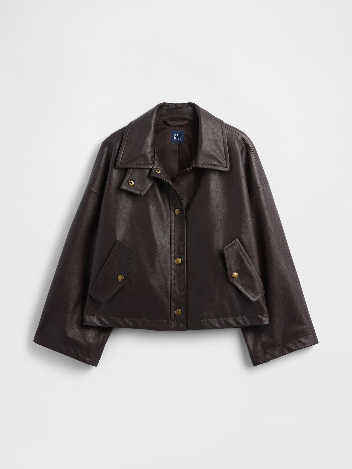 Vegan Leather Swing Jacket | Gap