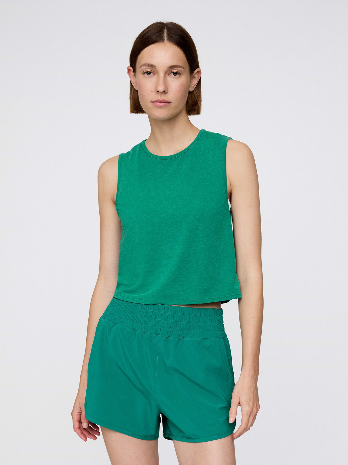 Image number 1 showing, GapFit Breathe Crop Muscle Tank Top