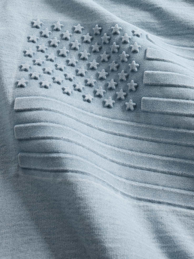 Image number 5 showing, French Terry Americana Cropped Hoodie