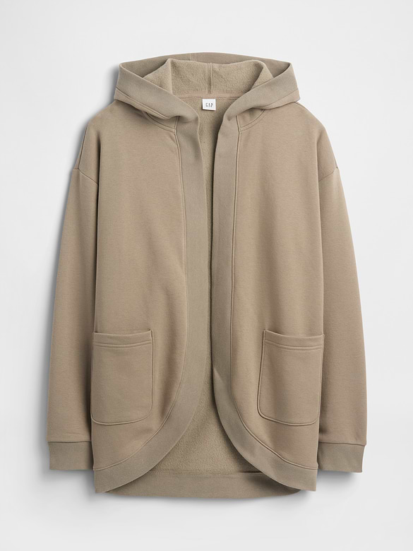 Oversized Open-Front Hoodie