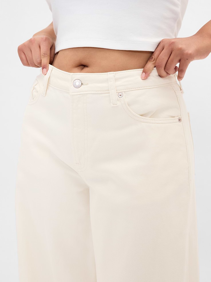 Image number 7 showing, Curvy Mid Rise UltraSoft Baggy Jeans