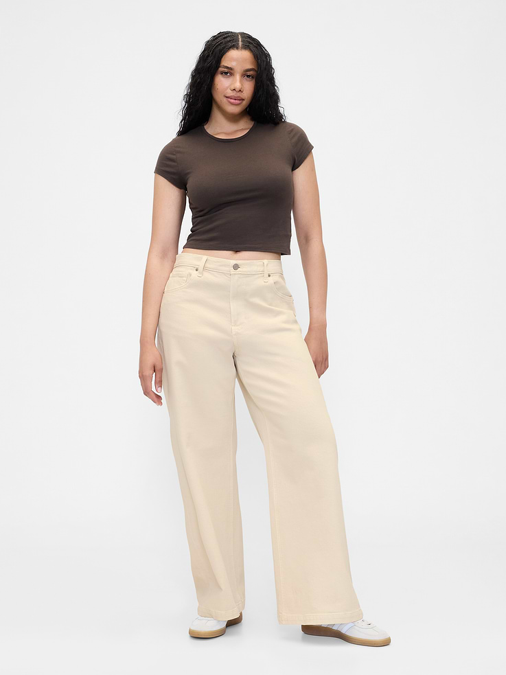 Image number 5 showing, High Rise Stride Wide-Leg Jeans