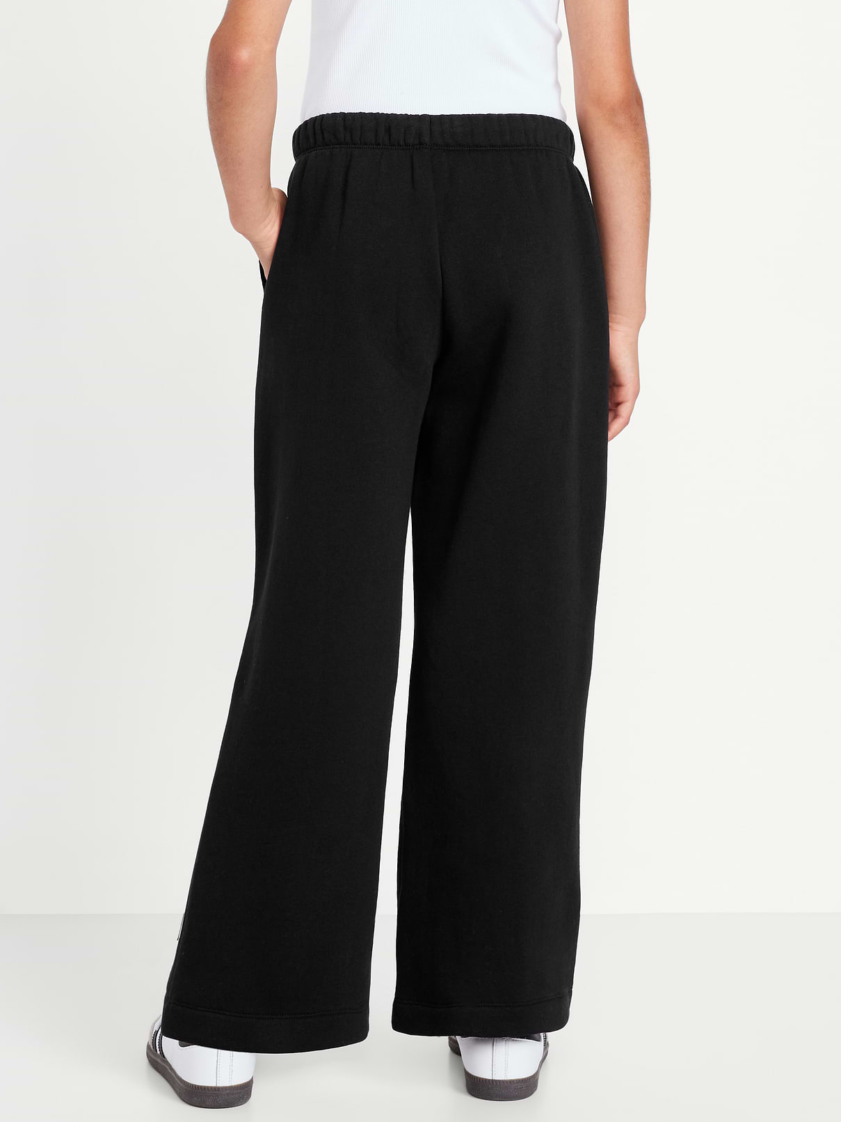 Image number 2 showing, Favorite Fleece High-Waisted Wide-Leg Sweatpants for Girls