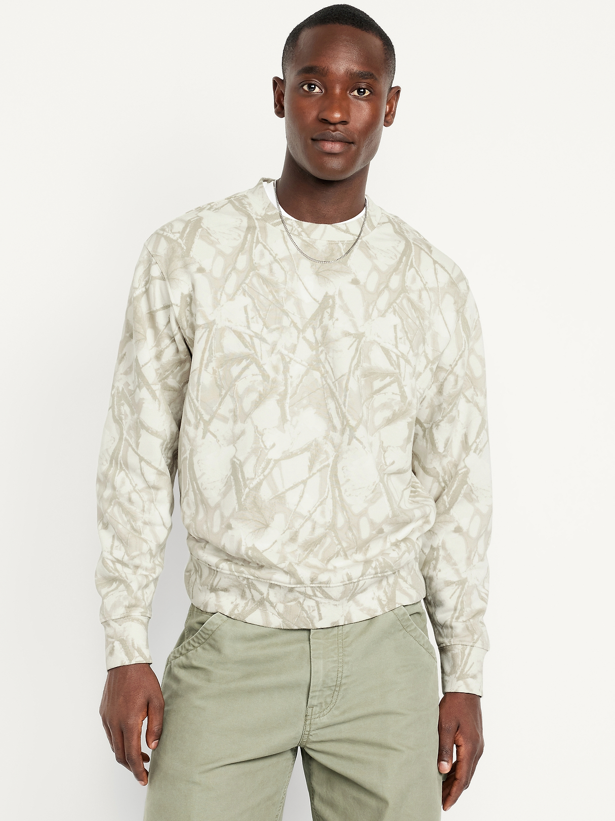 Loose Printed Rotation Crew-Neck Sweatshirt | Old Navy