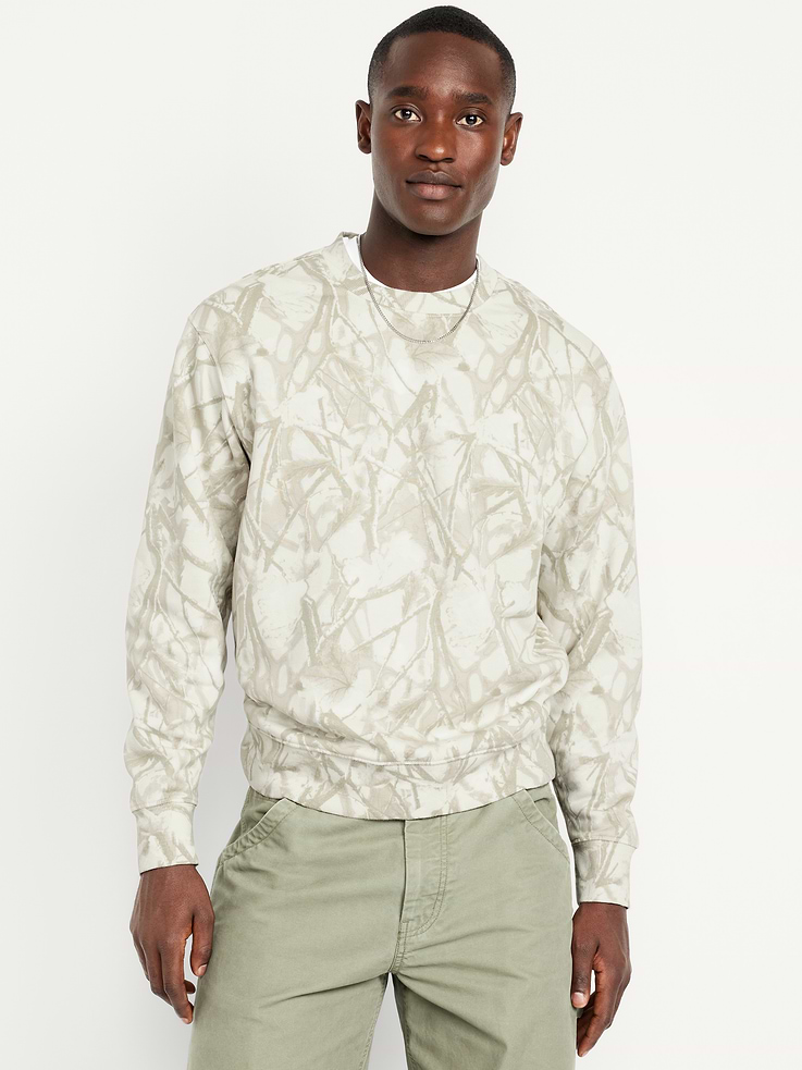 Image number 1 showing, Loose Printed Rotation Crew-Neck Sweatshirt