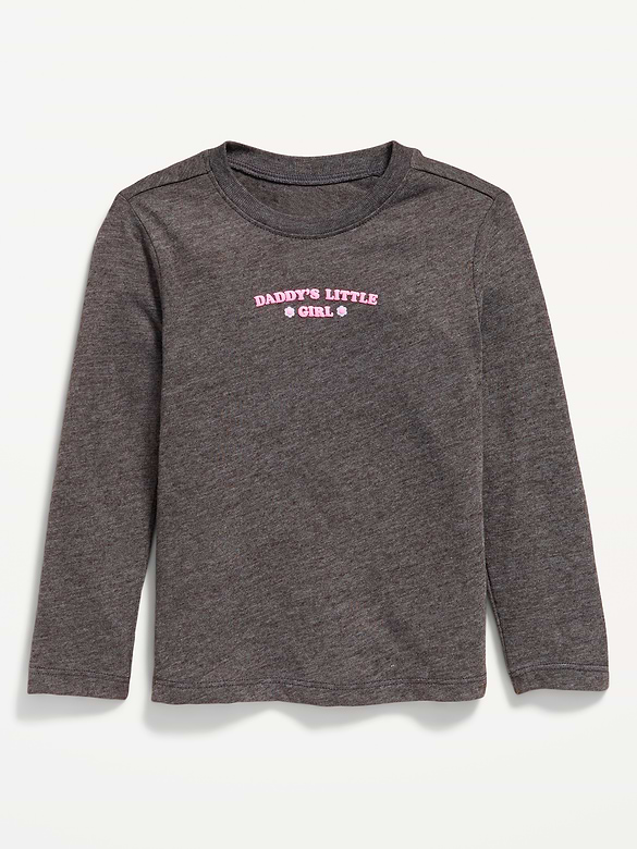 T-shirt à imprimé à manches longues pour toute-petite fille