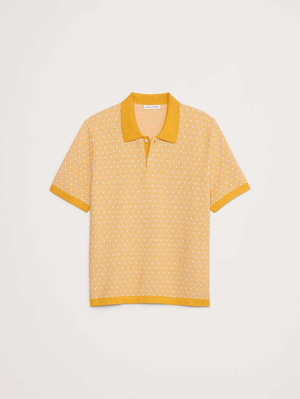 The White Lotus Cotton-Silk Sweater Polo