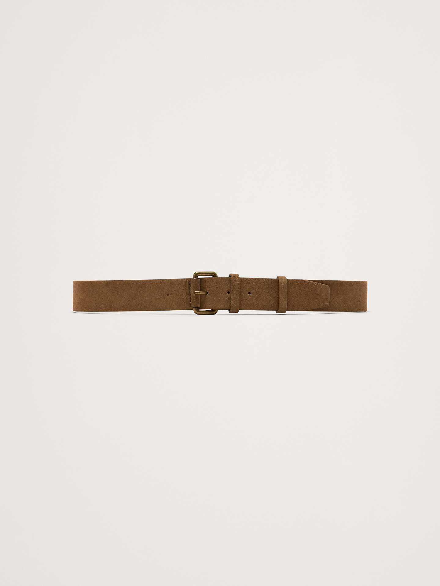 L'image numéro 1 présente Ceinture en cuir avec boucle à rouleau recouverte