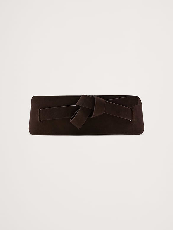 Ceinture corset en cuir noué