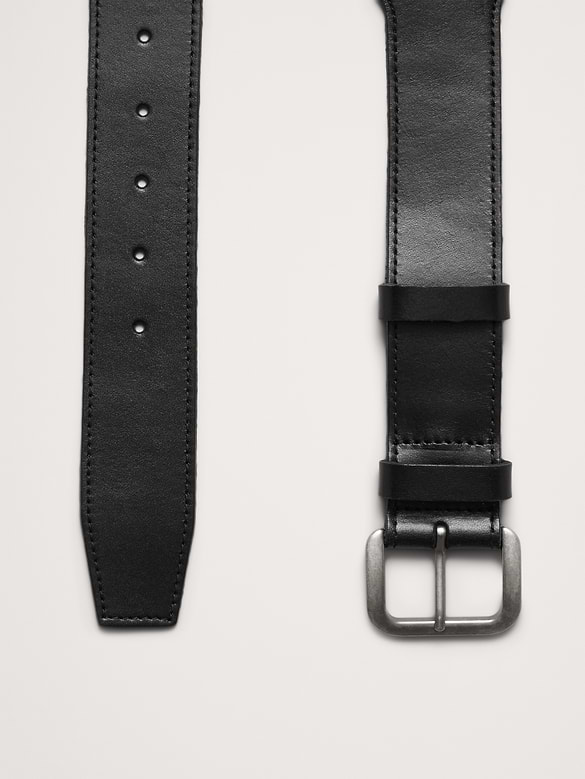 Ceinture corset en cuir noué