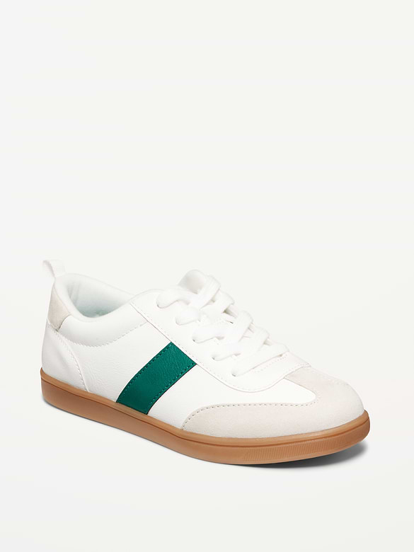 Faux-Leather Lace-Up Soccer Sneakers for Boys