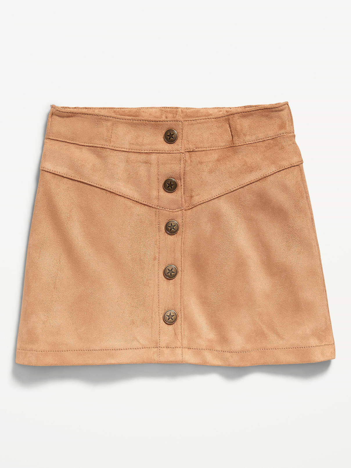 Image number 1 showing, Button-Front Faux-Suede Skirt for Toddler Girls