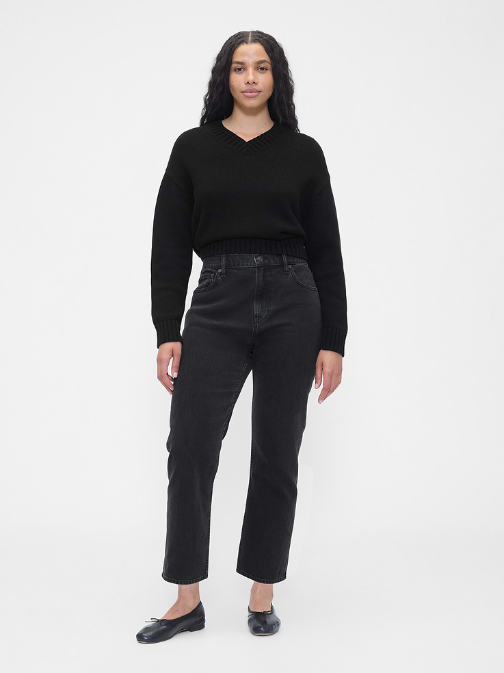 Image number 5 showing, High Rise ’90s Slim Straight Crop Jeans