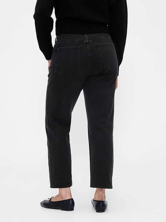 High Rise ’90s Slim Straight Crop Jeans