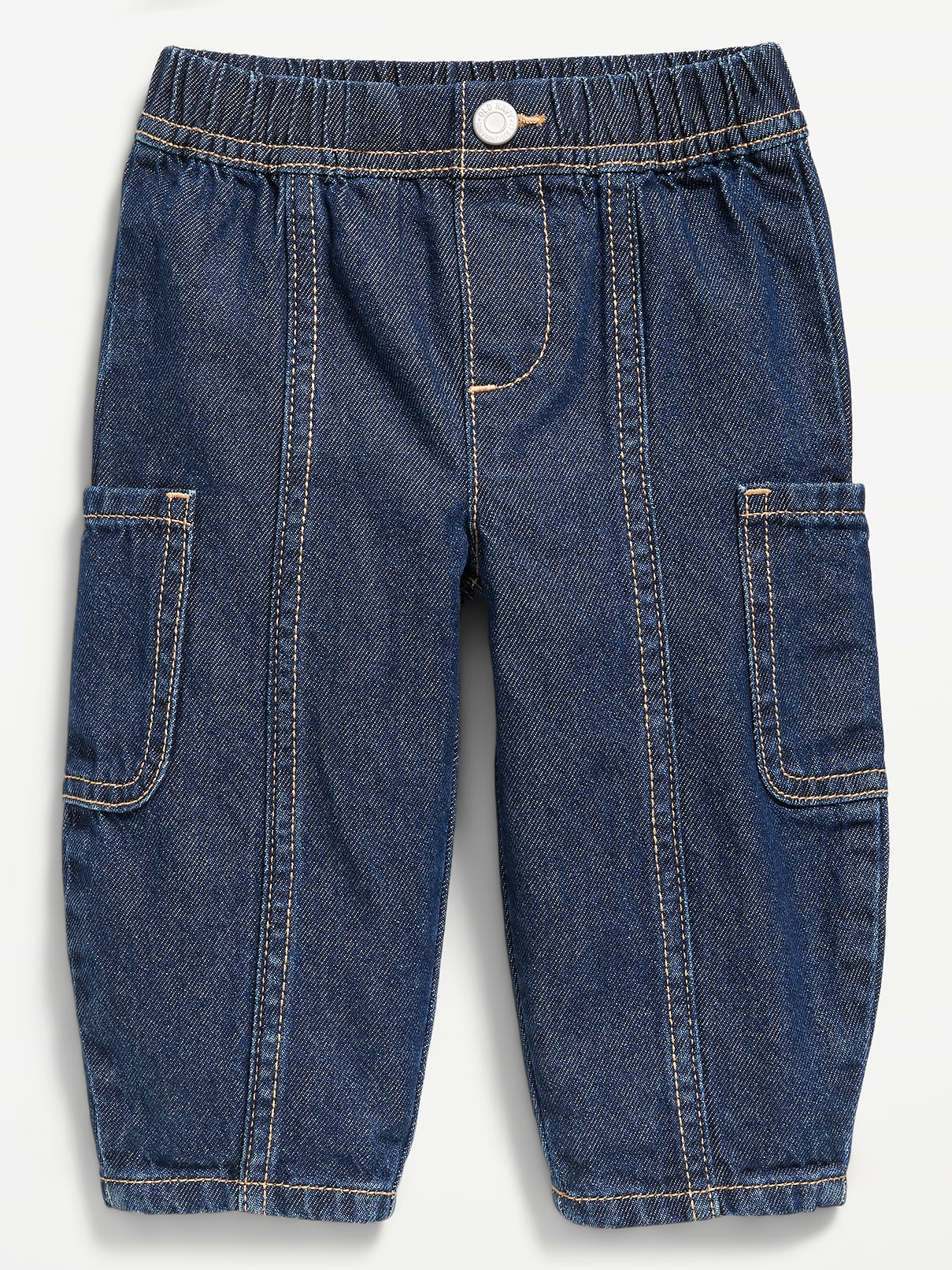 Image number 1 showing, Baggy Barrel-Leg Cargo Jeans for Baby