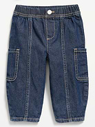 Image number 1 showing, Baggy Barrel-Leg Cargo Jeans for Baby