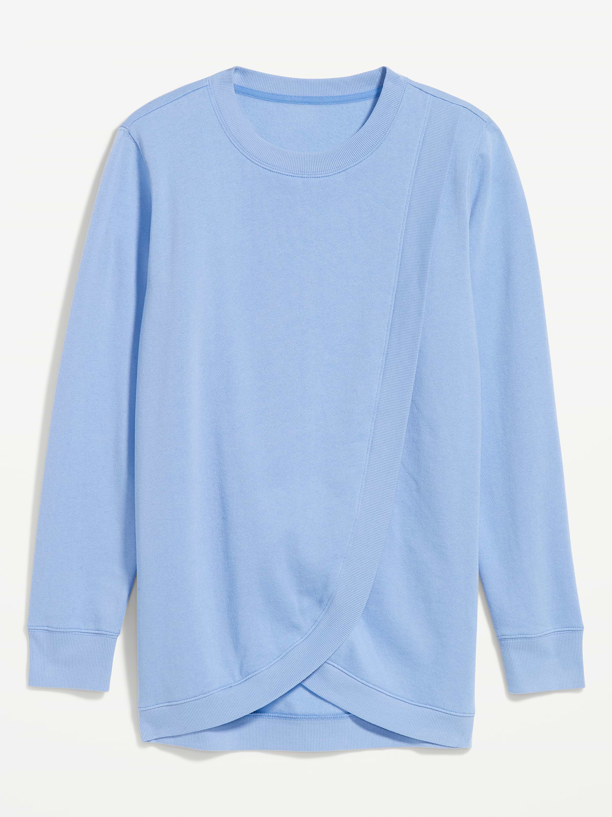 Image 2 of 2, Maternity SoComfy Crossover Nursing Tunic Sweatshirt