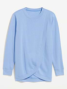 Image 2 of 2, Maternity SoComfy Crossover Nursing Tunic Sweatshirt