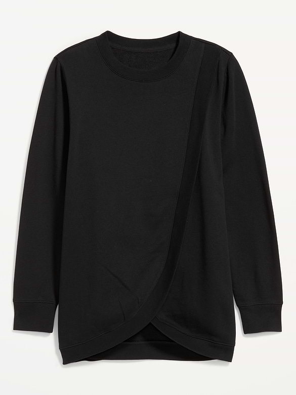 Maternity SoComfy Crossover Nursing Tunic Sweatshirt