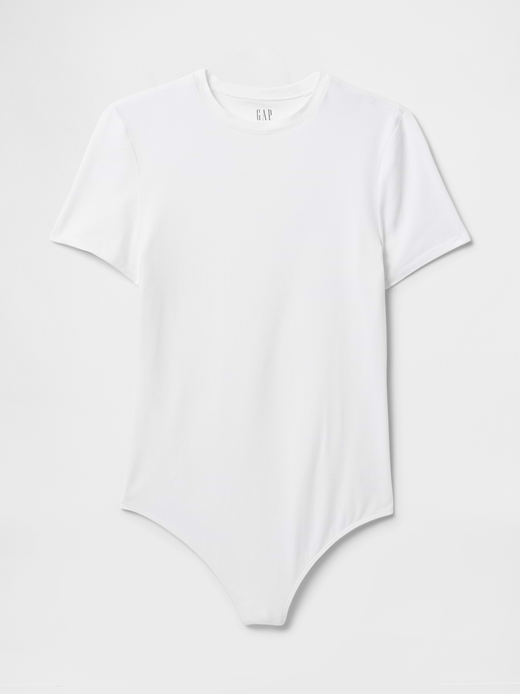Image number 1 showing, CloseKnit Jersey T-Shirt Thong Bodysuit