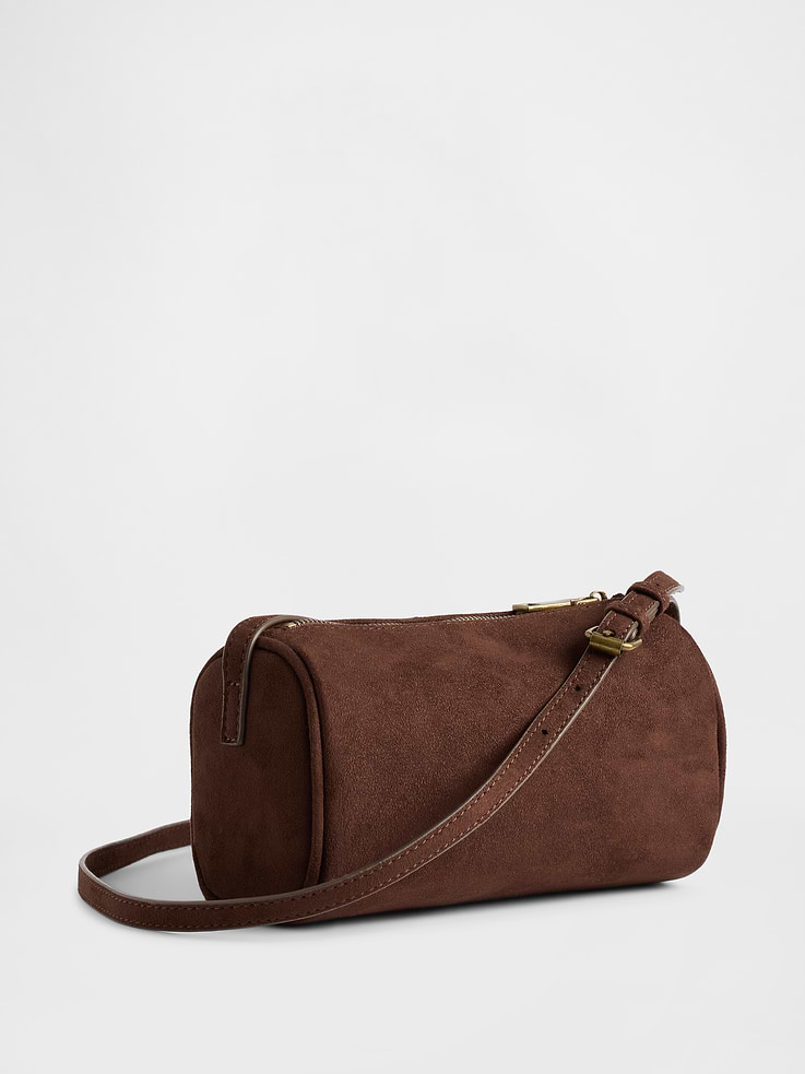 Image 3 of 4, Vegan Suede Barrel Bag