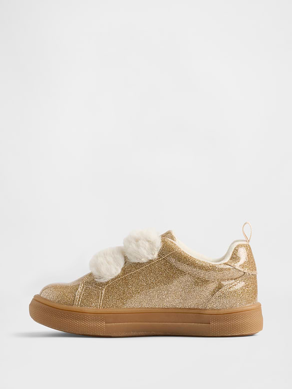 Toddler Vegan Fur Glitter Sneakers