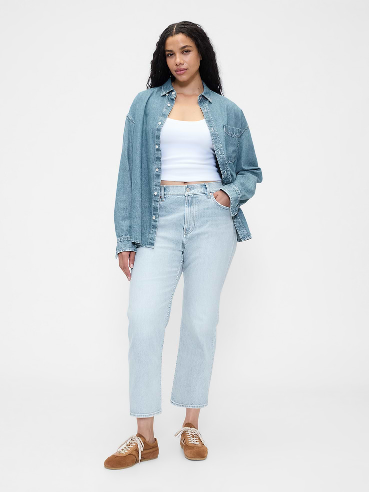 Image number 5 showing, High Rise '90s Slim Straight Crop Jeans