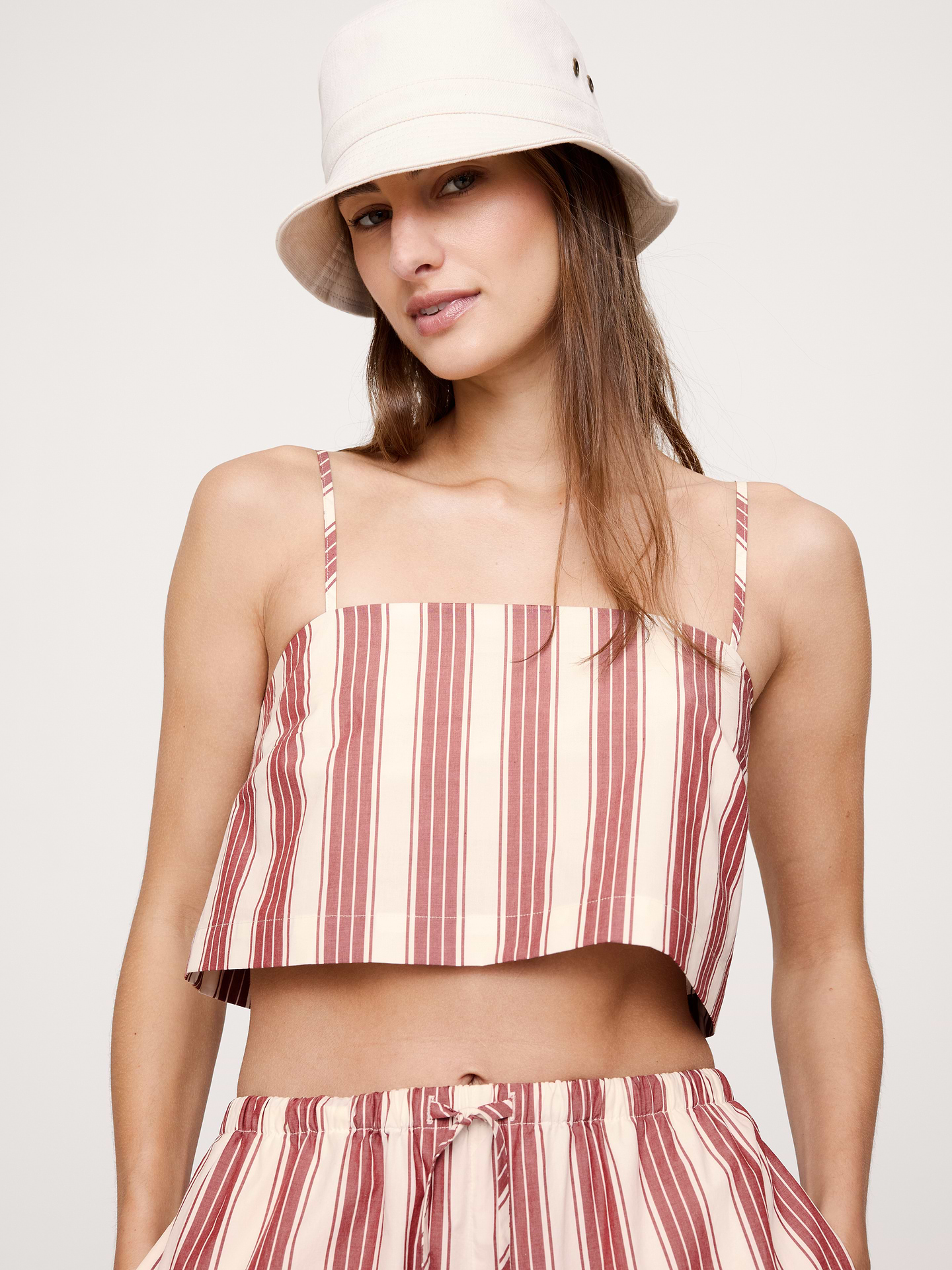 Image number 1 showing, Cotton Poplin Cropped Cami
