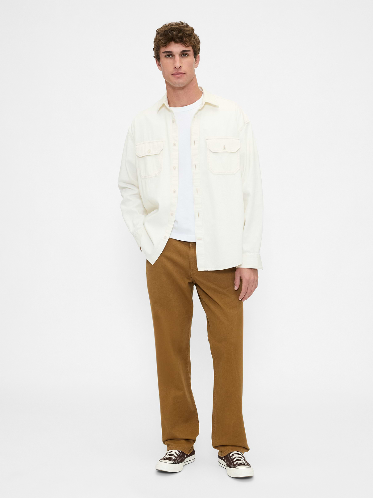 Relaxed Straight Utility Khakis