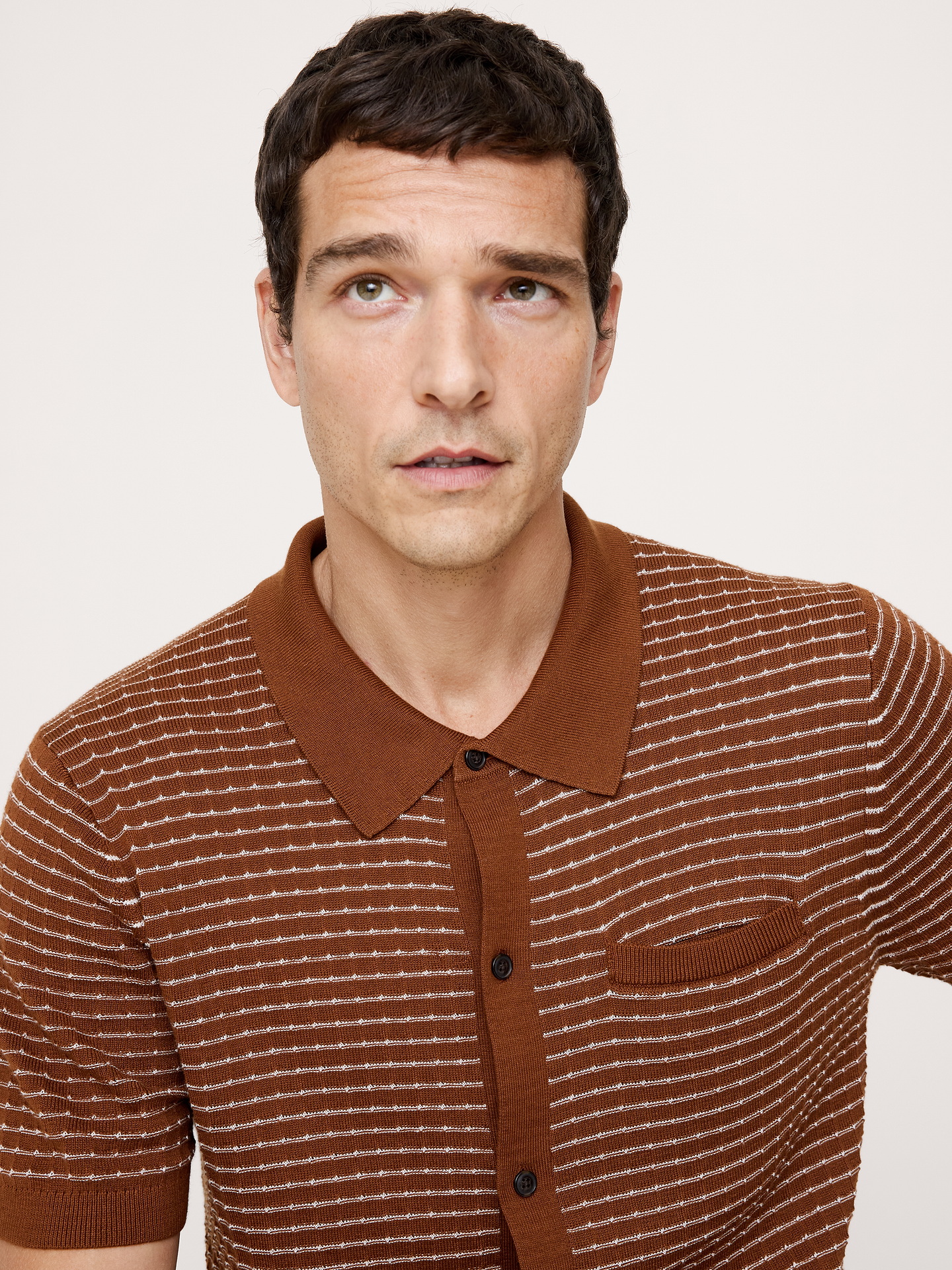 Image 3 of 4, Stripe Cotton Resort Shirt
