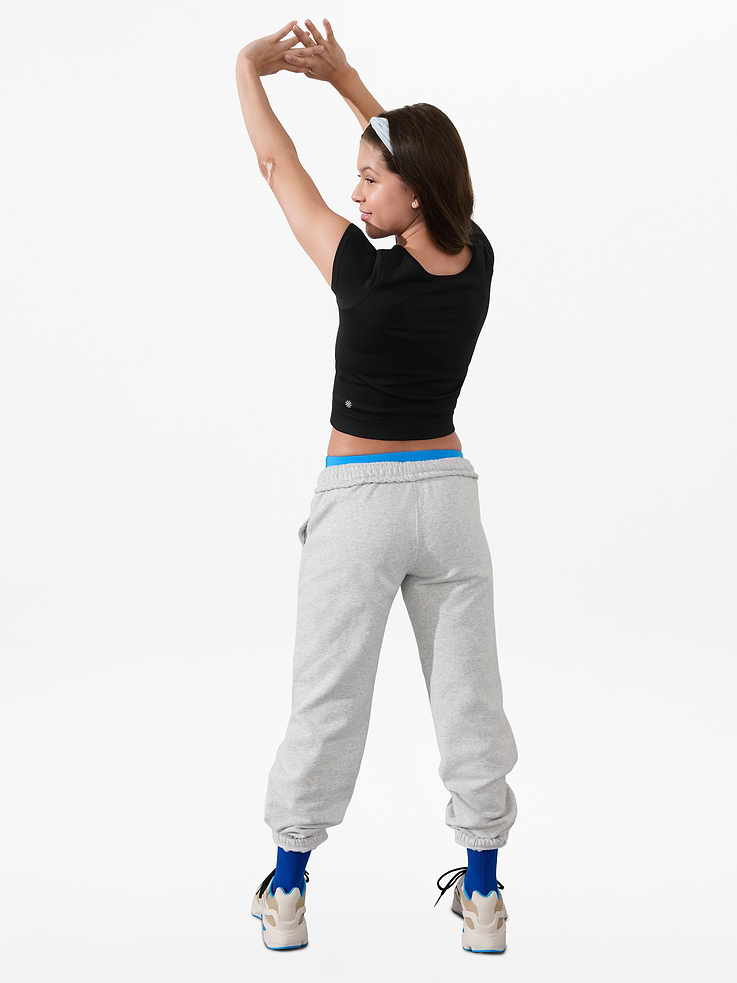 Image number 3 showing, Athleta Girl Rise Above Rib Crop Tee