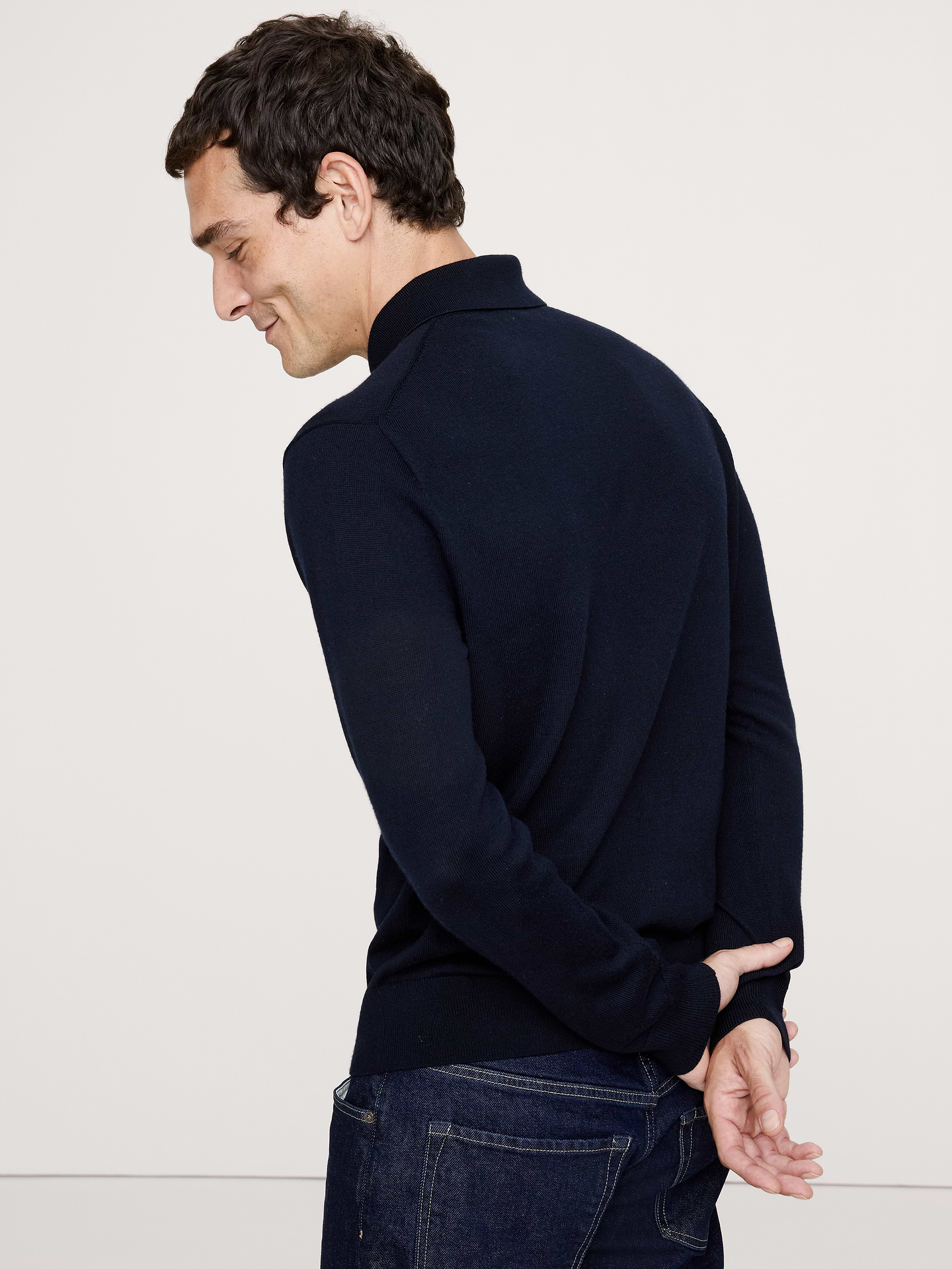 Image number 3 showing, Merino Long-Sleeve Sweater Polo