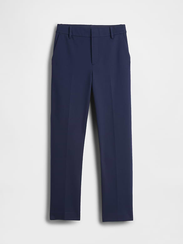 High Rise Double Knit Slim Crop Pants