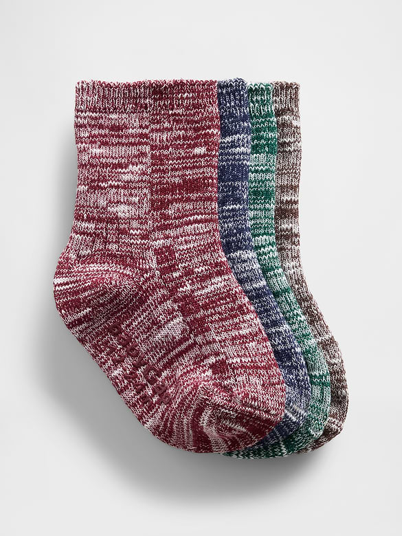 Baby & Toddler Marled Crew Socks (4-Pack)