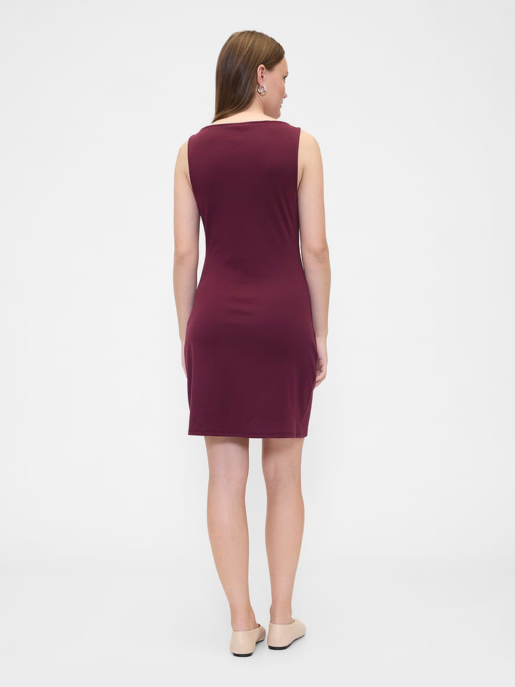 Image 2 of 6, Modern Ribbed Boatneck Mini Dress