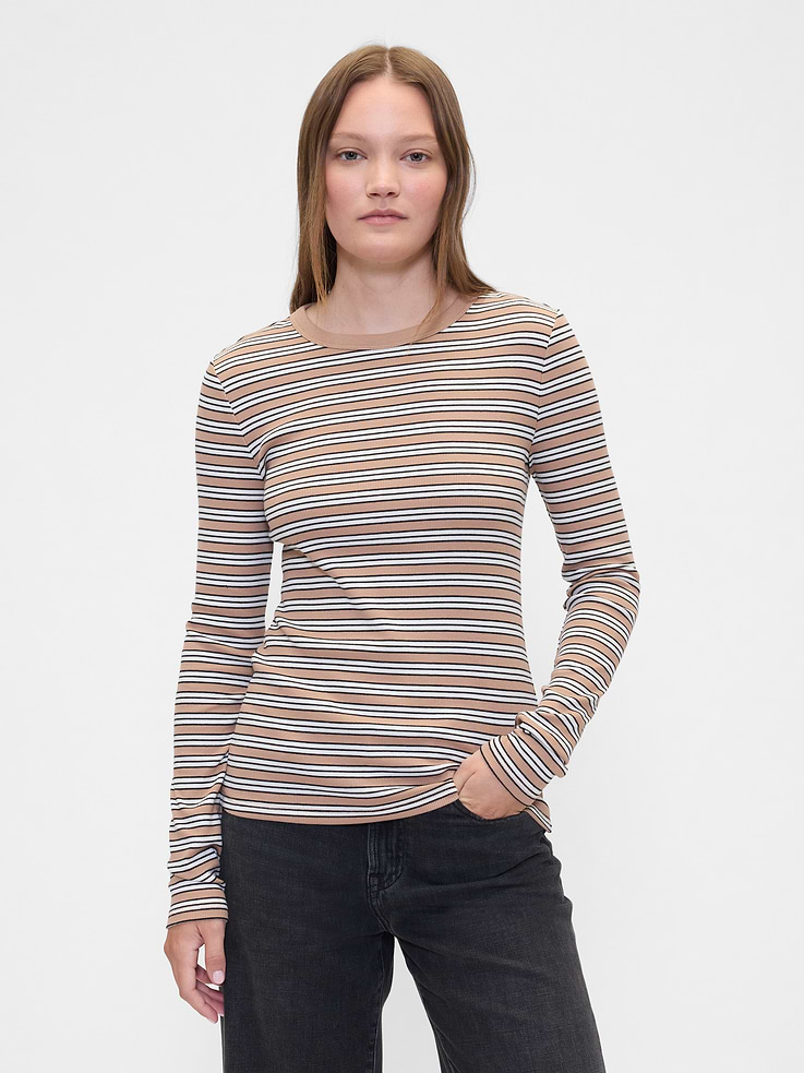 Image number 1 showing, Essential Ribbed Crewneck T-Shirt
