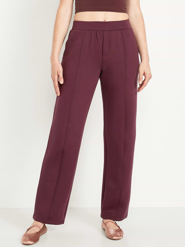 Image number 1 showing, High-Waisted Bounce Fleece Trouser Sweatpants