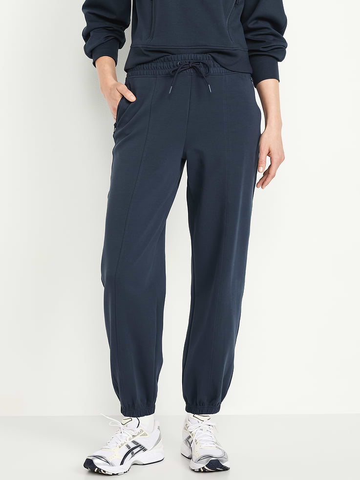 Image number 1 showing, High-Waisted Dynamic Fleece Sweatpants