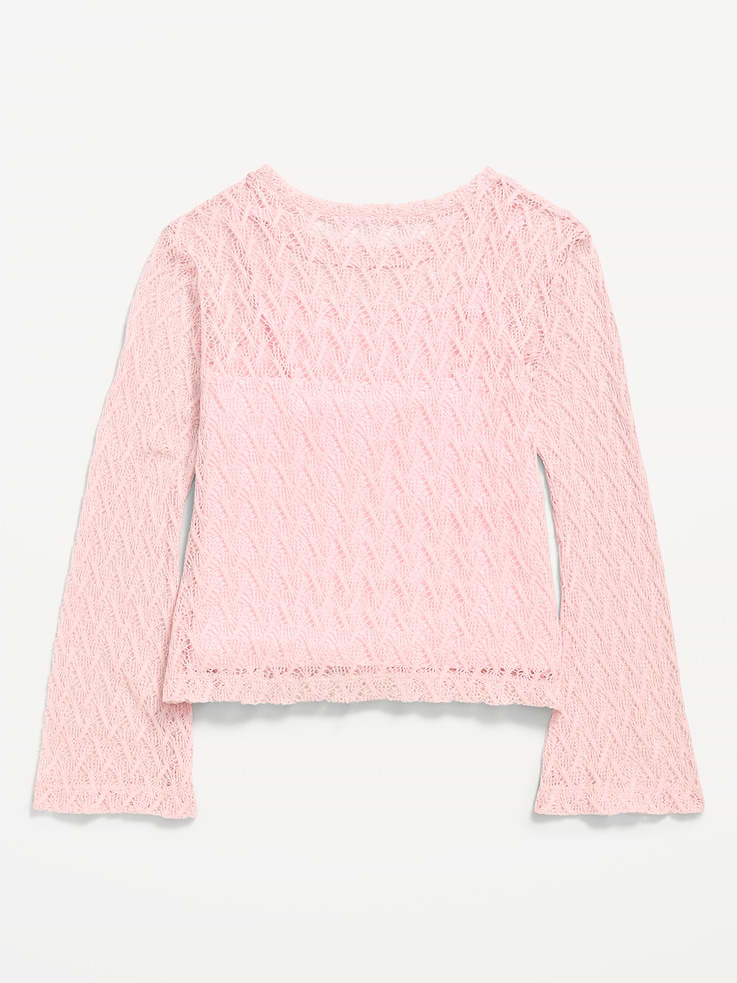 Image 3 of 3, 2-In-1 Textured Knit Top for Girls