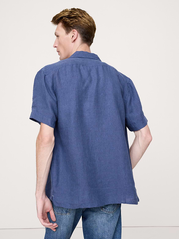Standard-Fit Linen Resort Shirt