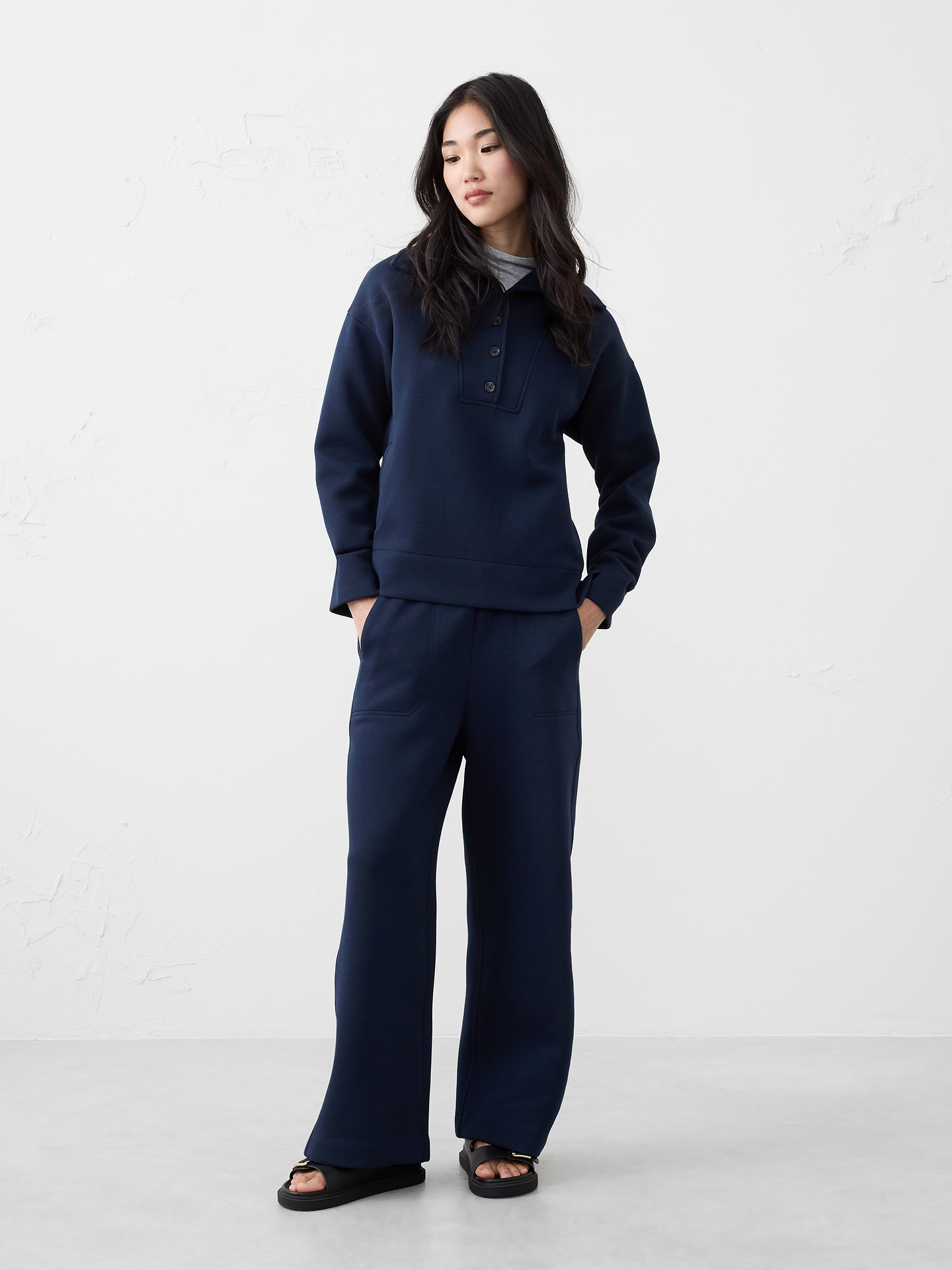 Image number 1 showing, Weekender Wide-Leg High-Rise Ankle Pant